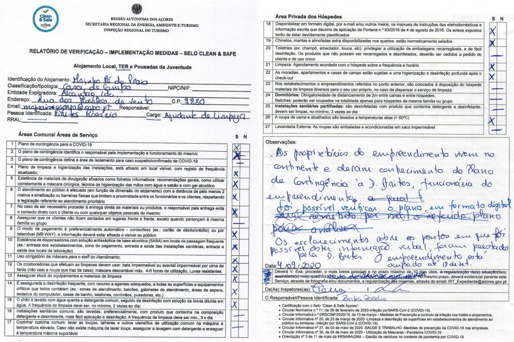 CleanSafe Açores - auditoria MoPraia 2020-09-04